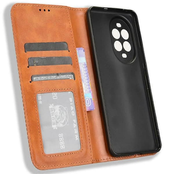 För Huawei nova 13 Pro 5G Läderfodral Plånboksställ Retro Textur Telefonskal