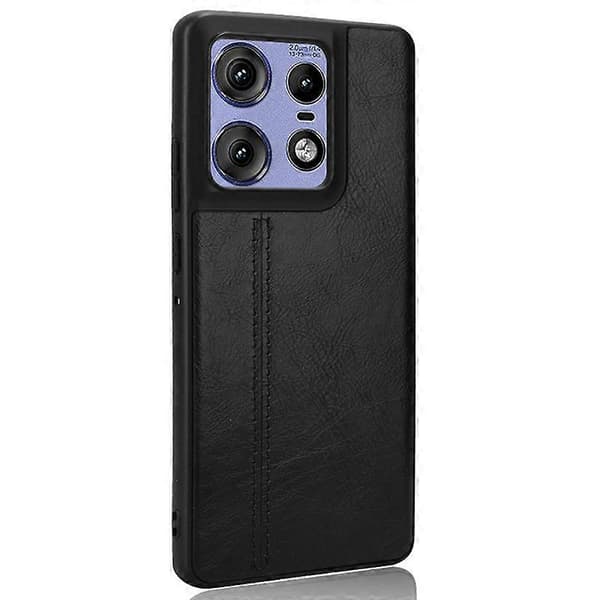 Skal för Motorola Edge 50 Pro 5G - Lädertextur av kohud + TPU + PC