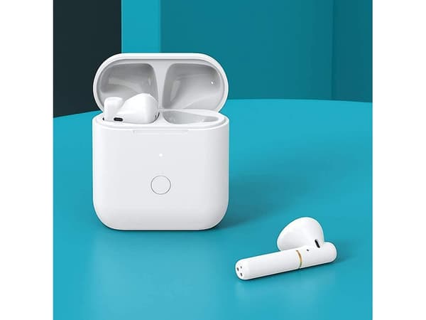 True Wireless Hörlurar Brusreducering Bluetooth Stereo Bas Brusreducering Vit