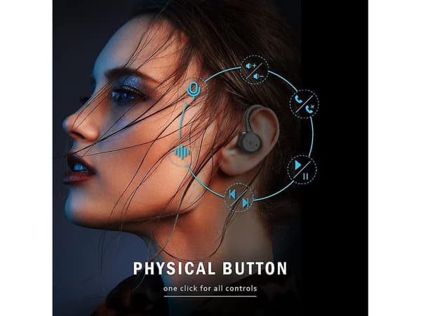 Vattentäta Bluetooth High Definition Stereo Hörlurar Svart