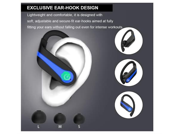 Brusreducerande Bluetooth-hörlurar med bas, svarta