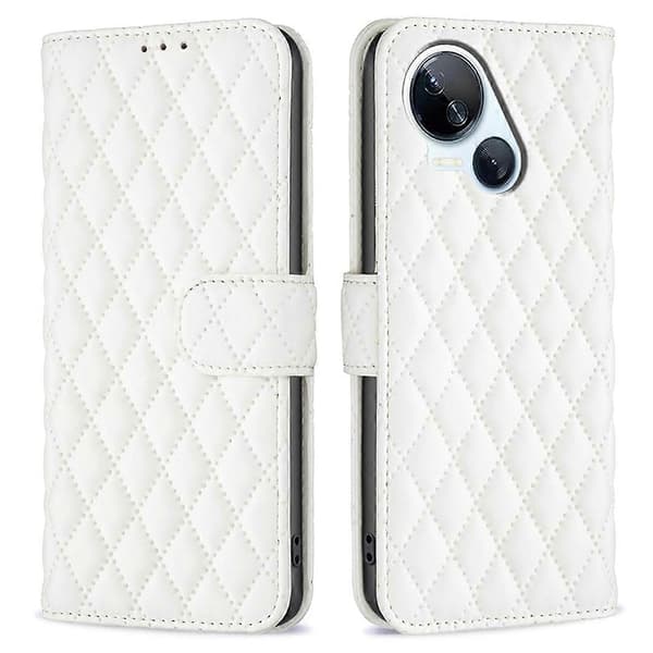 Diamantmønstret læder telefoncover til Tecno Spark 10 5G