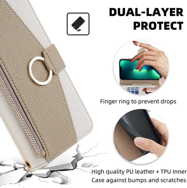 Plånboksfodral - Google Pixel 8 - PU-läder - Axelrem - Stötsäker Green Google Pixel 8