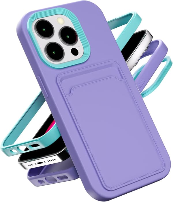 Mobilskal - iPhone SE/7/8 - Mjuk TPU - Kortfack - Vit White