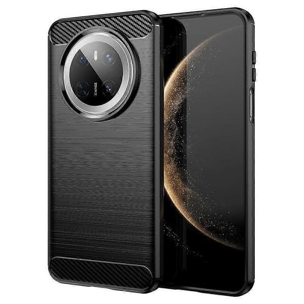 Skal för Huawei Mate 70 Borstad Kolfibertextur Telefon Baksida