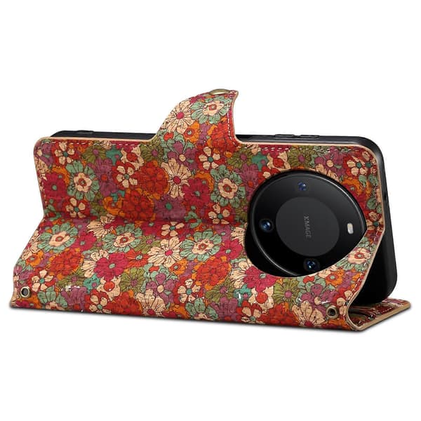Læder Wallet Case med Blomstermønster til Huawei Mate 60
