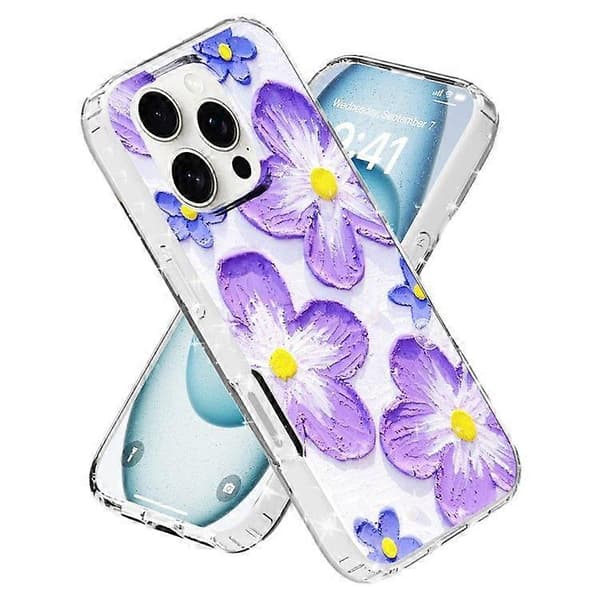 För iPhone 16 Pro Max Mobilskal IMD Mönstertryck PC TPU Mobiltelefonskydd