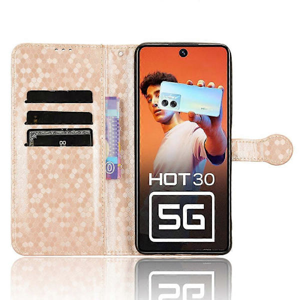 Tryckt plånboksfodral för Infinix Hot 30 5G, reptåligt PU-läderfodral med stativ
