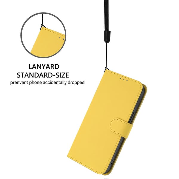 Solid Color Wallet læderetui med rem til Motorola Moto G75 5G