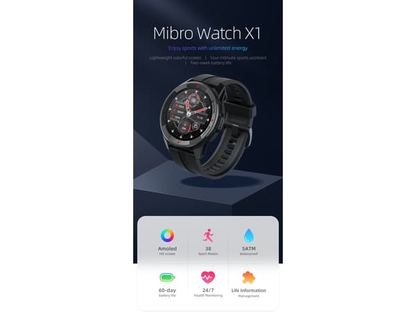 Smartwatches 38 Sportstilstande Pulsmåling Blodilt og Søvn Sort