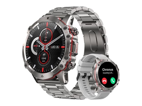 Smartwatch Ak56-Silver Bluetooth Röstsamtal Herr Vattentät Silver
