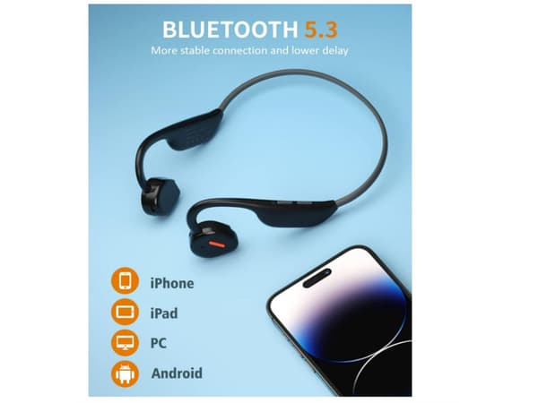 Bluetooth Öppna Örat Hörlurar Svart