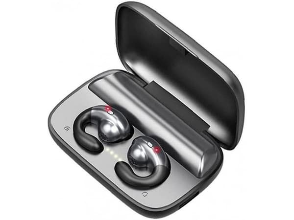Svarta Bluetooth-hörlurar utan sladd