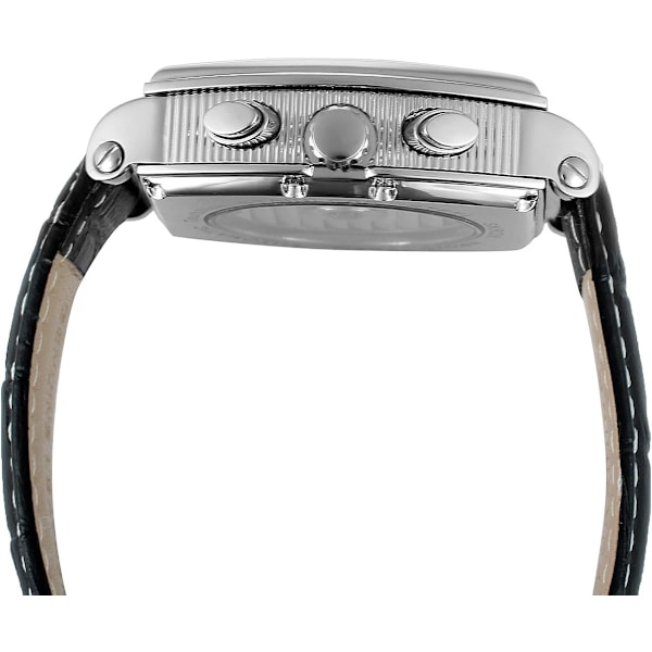 Unik design automatisk analog tonneau-formad armbandsur för män med läderarmband