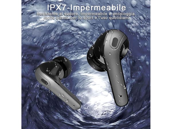 In-Ear Tyg Bluetooth Stereo Hörlurar Grå