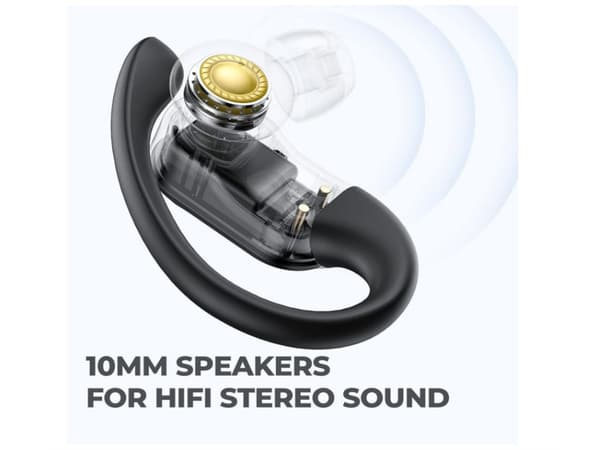 Djup Bas Stereo Bluetooth Brusreducerande Hörlurar Svart