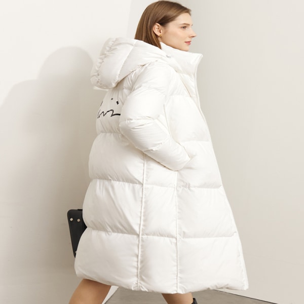 Vinter Nya Warm Thicken Solid Fashion Casual Långjacka med huva Beige S  ff17 | Beige | S | Fyndiq