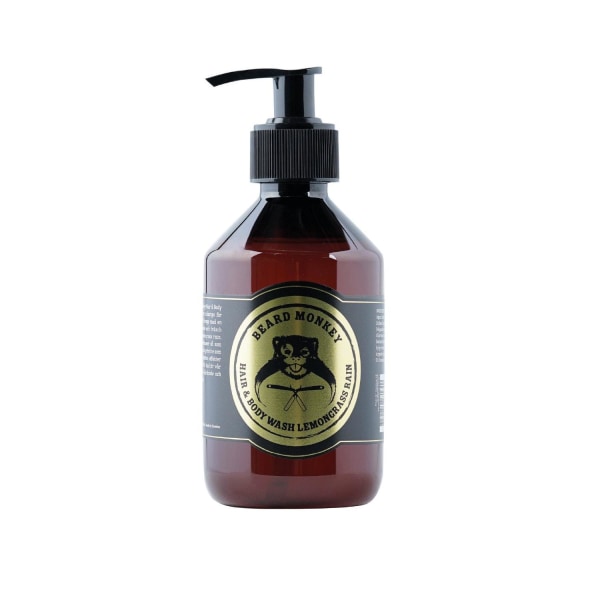 Beard Monkey Hair & Body Wash Lemongrass 250ml Transparent
