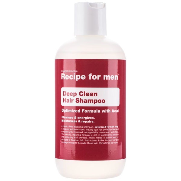 Opskrift til mænd Deep Cleansing shampoo 250ml Transparent