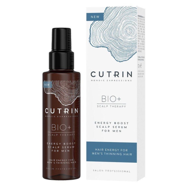 Cutrin BIO+ - Energy Boost Scalp Serum For Men 100ml Transparent