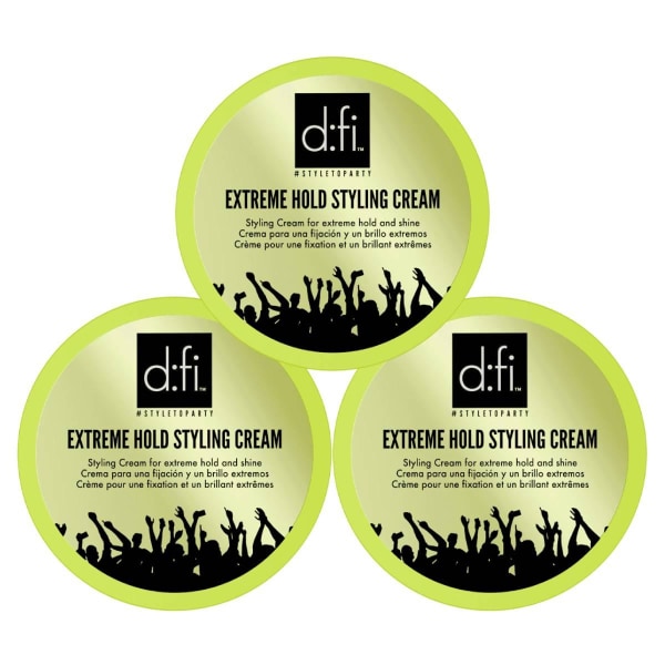3-Pack D:fi Extreme Hold Styling Cream 75g Transparent