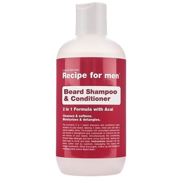 Recipe for men Beard Shampoo & Conditioner 250ml Transparent