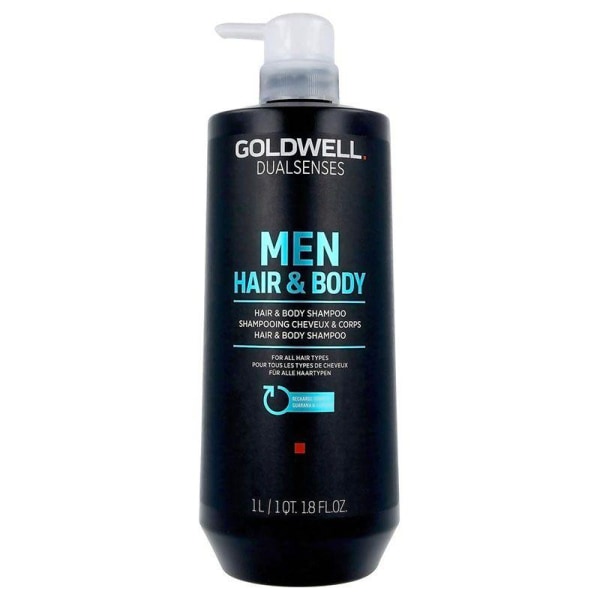 Goldwell Dualsenses miesten hius- ja vartaloshampoo 1000 ml Transparent