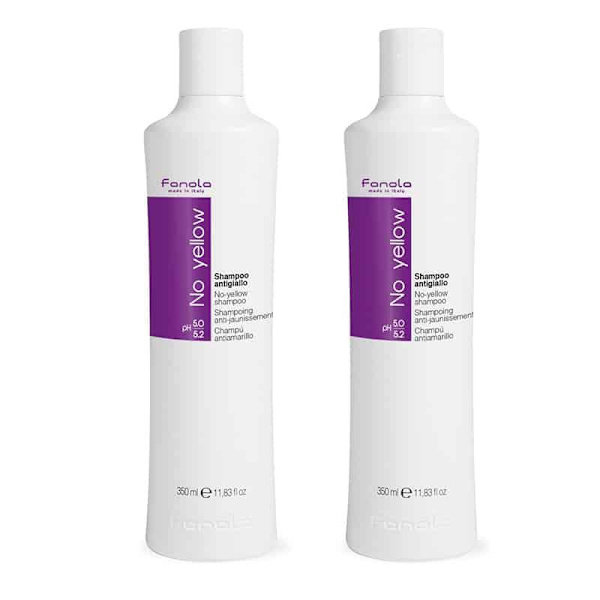 2-Pack Fanola No Yellow Schampoo 350ml Transparent