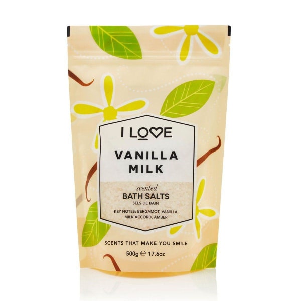 I Love Vanilla Milk Scented Bath Salts 500g