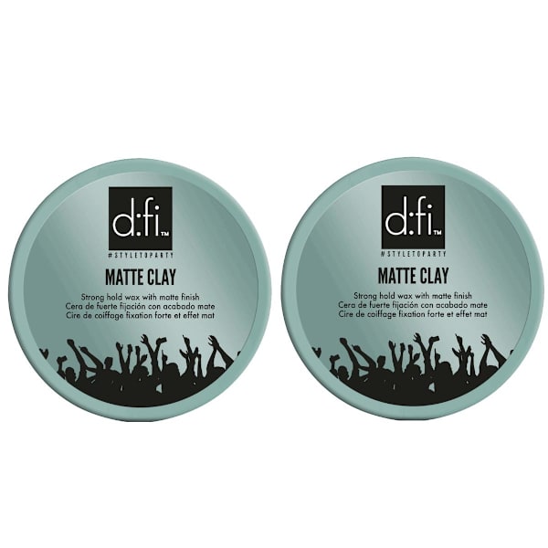 2-Pack D:fi Matte Clay Hårvax 75g Transparent