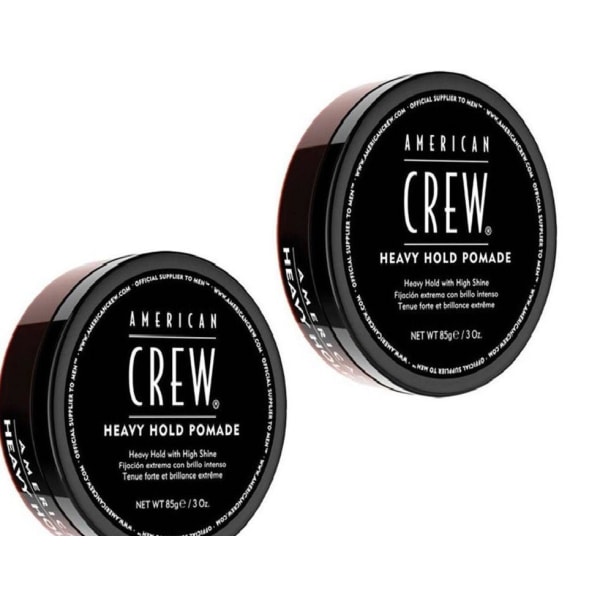 2-Pack American Crew Heavy Hold Pomade 85g Transparent
