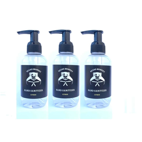 3-pack Beard Monkey Hand Sanitizer Citrus 150ml Transparent