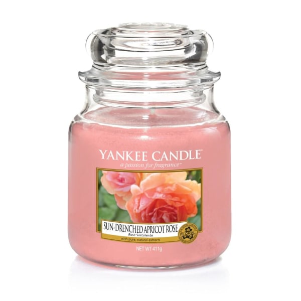 Yankee Candle Medium Sun Drenched Apricot Rose Transparent