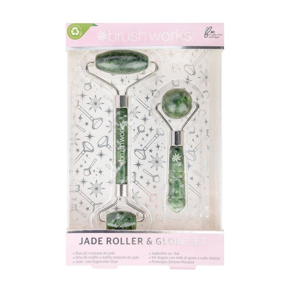 Brushworks Jade Roller & Globe Set