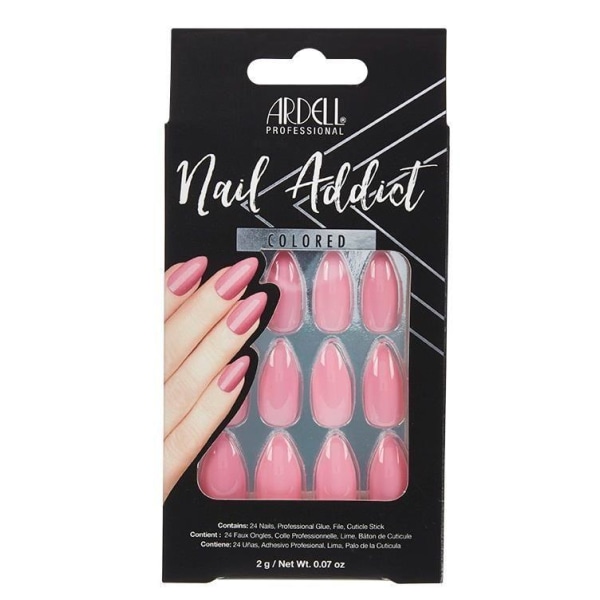 Ardell Nail Addict Colored Luscious Pink