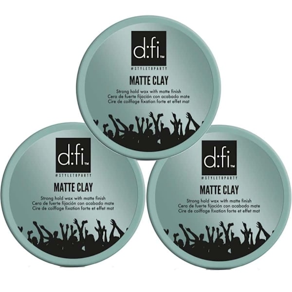 3 - Pack D:fi Matte Clay 150g Transparent