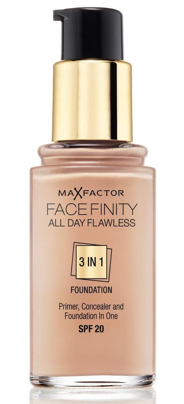 Max Factor All Day Flawless 3-in-1 Foundation 33 Crystal Beige 30ml Transparent