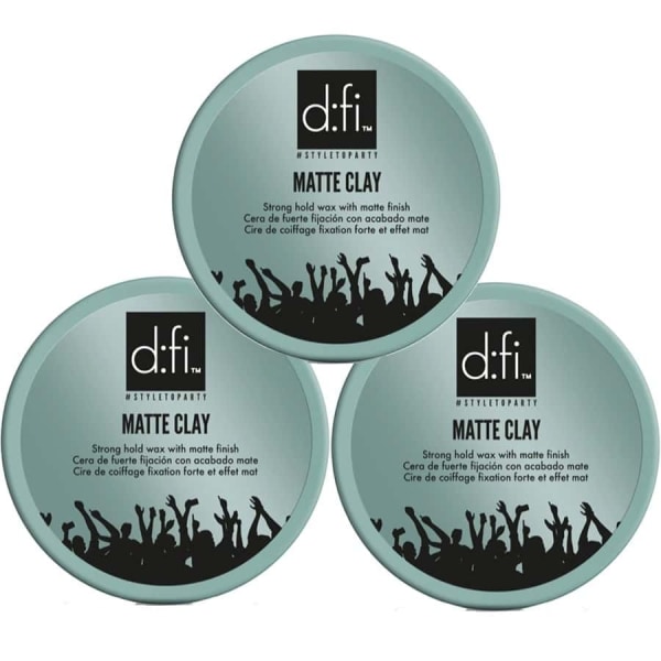 3-Pack D:fi Matte Clay 150g Transparent