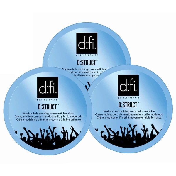 3-Pack D:fi d:Struct Pliable Molding Creme 75g Transparent