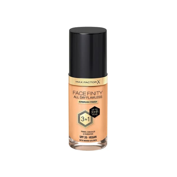 Max Factor Facefinity All Day Flawless 3-In-1 Foundation W76 Warm Golden