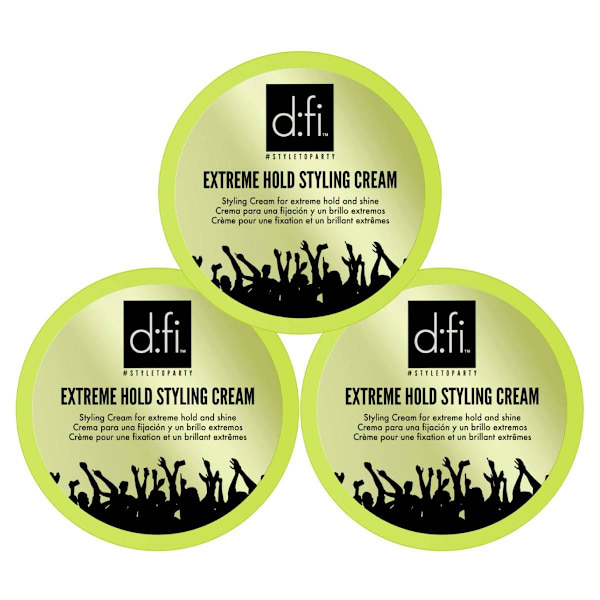 3-Pack D:fi Extreme Hold Styling Cream 150g Transparent