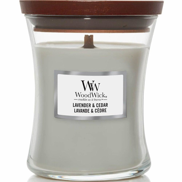 WoodWick Medium Lavender & Cedar Transparent
