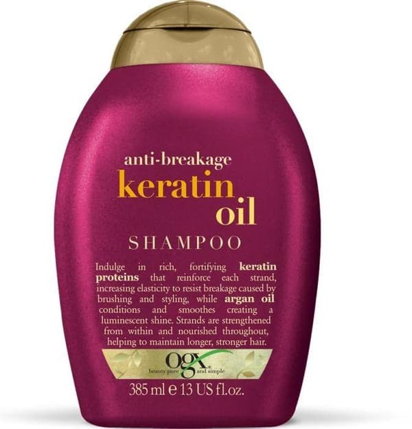 OGX Anti Breakage Keratin Oil Shampoo 385ml Transparent