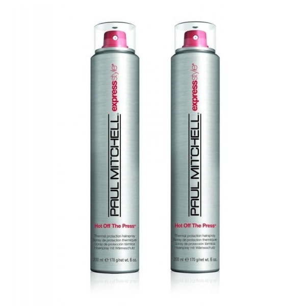 2-pack Paul Mitchell Flexible Style Hot Off The Press 200ml Transparent