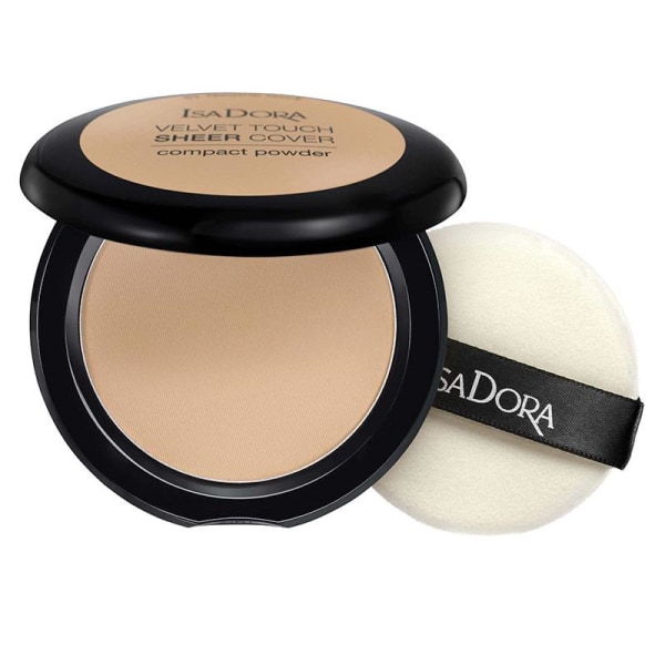 Isadora Velvet Touch Sheer Cover Compact Powder 44 Warm Sand Transparent