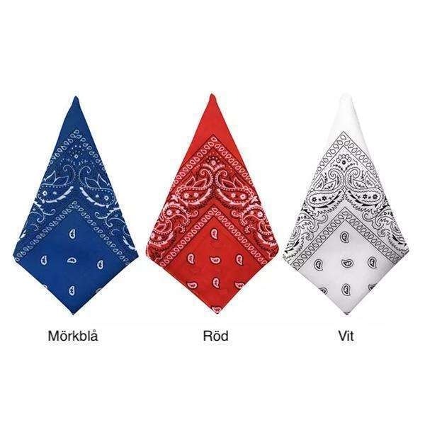 3-pak Bandana Paisley Mørkeblå, Rød, Hvid - 55x55 cm Multicolor multifärg