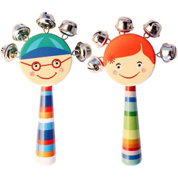 Baby Kids Toys - Jingle Hand Bells Rainbow Handle Shaker Rattle respekteras