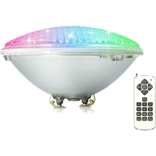 45w LED Svømmebassinlampe Par56 Vandtæt Ip68 Nedsænkbar RGBW Poollampe Lys 12v DC/AC Farve LED Spot med Fjernbetjening 7 Justerbare Farver 15