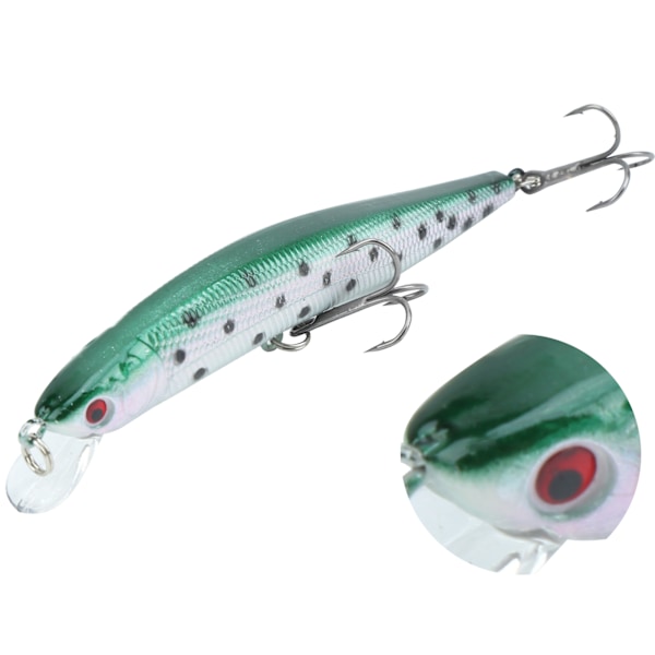 5 stk. Plastik Simuleret Minnow Long Shot Lure Bait med Treble Hook Fiskegrej 7#