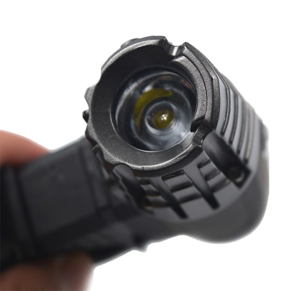 Vandtæt Cykellygte LED Super Bright Cylinderlygte Black Svart